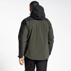 Craghoppers Mens Expert Active Waterproof Jacket (Dark Cedar/Black) -Outdoor Equipment Store k015ca15445f684fee37c1d1ab933d402