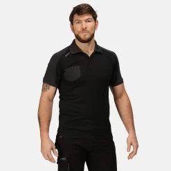 Regatta Mens Offensive Wicking Polo Shirt (Black) -Outdoor Equipment Store k04e33897c9cdaf3702980240d50cf44f