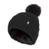 Ladies Winter Zigzag Patterned Fur Cuff Bobble Thermal Hat