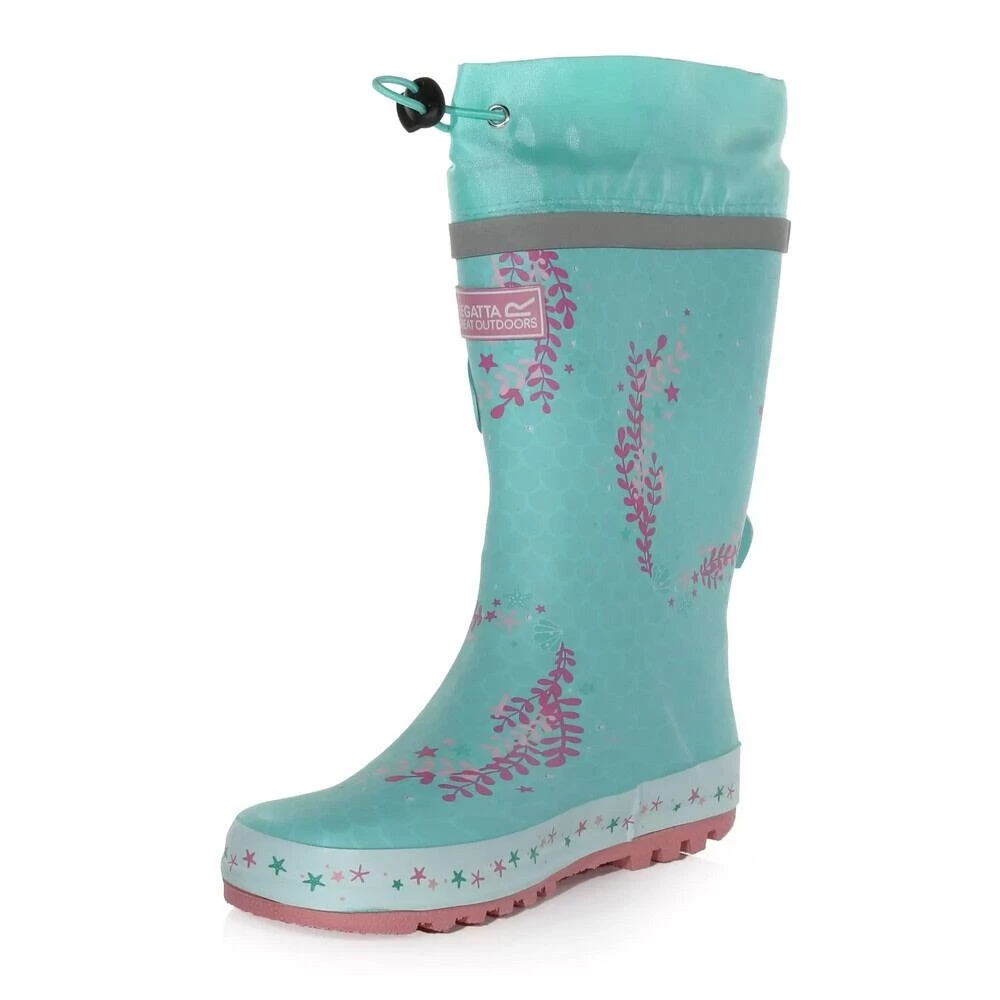 Regatta Childrens/Kids Puddle Peppa Pig Wellington Boots (Aruba Blue) 3 Regatta Childrens/Kids Puddle Peppa Pig Wellington Boots (Aruba Blue) - Image 3