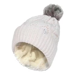 Ladies Ribbed Cuffed Pom Pom Bobble Beanie Hat With Fleece Lining 16 Ladies Ribbed Cuffed Pom Pom Bobble Beanie Hat With Fleece Lining -Outdoor Equipment Store k0da1991ef6909e9f4e93859046483ab8