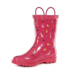 Regatta Childrens/Kids Minnow Animals Wellington Boots (Duchess Pink) -Outdoor Equipment Store k120cdb58899c93c1127f189c8253392b