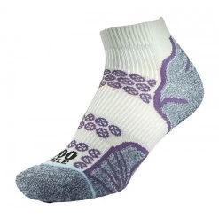 Womens/Ladies Lite Ankle Socks (Silver/Purple)