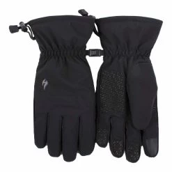 Mens Fleece Insulated Soft Shell Thermal Gloves With Touchscreen Fingertips
