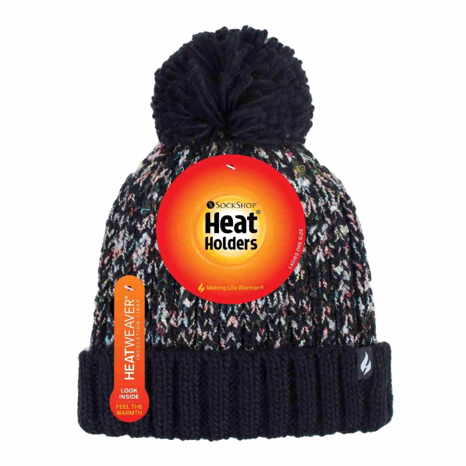 Ladies Thermal Winter Bobble Hat With Extra Large Pom Pom 2 Ladies Thermal Winter Bobble Hat With Extra Large Pom Pom - Image 2