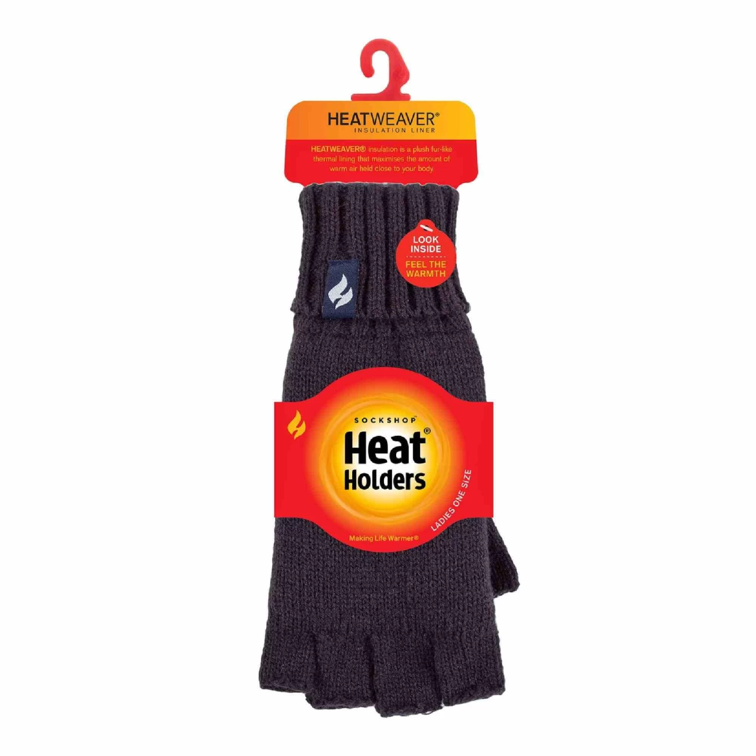 Ladies Solid Knitted Fleece Lined Thermal Fingerless Gloves 6 Ladies Solid Knitted Fleece Lined Thermal Fingerless Gloves - Image 6