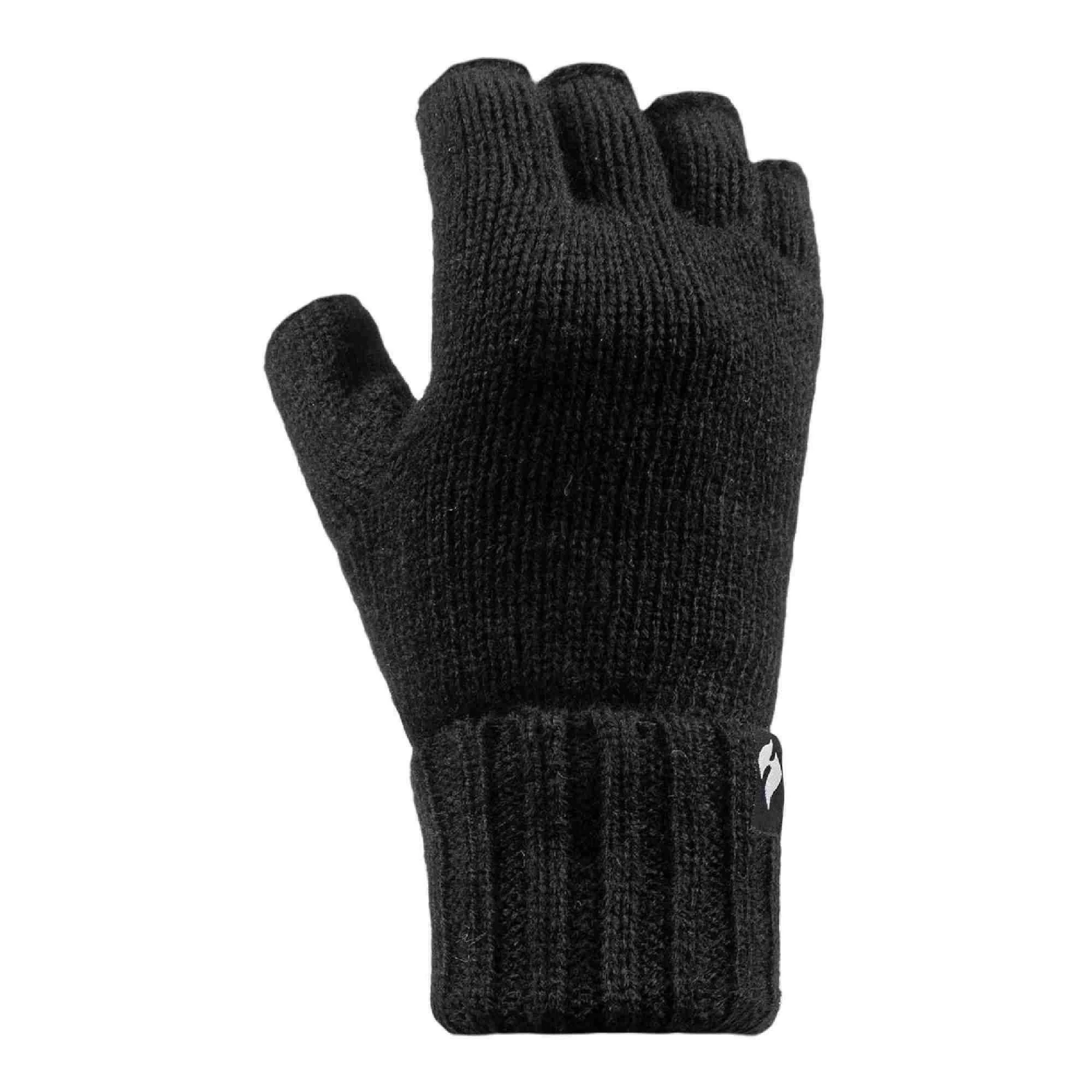 Ladies Solid Knitted Fleece Lined Thermal Fingerless Gloves 1 Ladies Solid Knitted Fleece Lined Thermal Fingerless Gloves