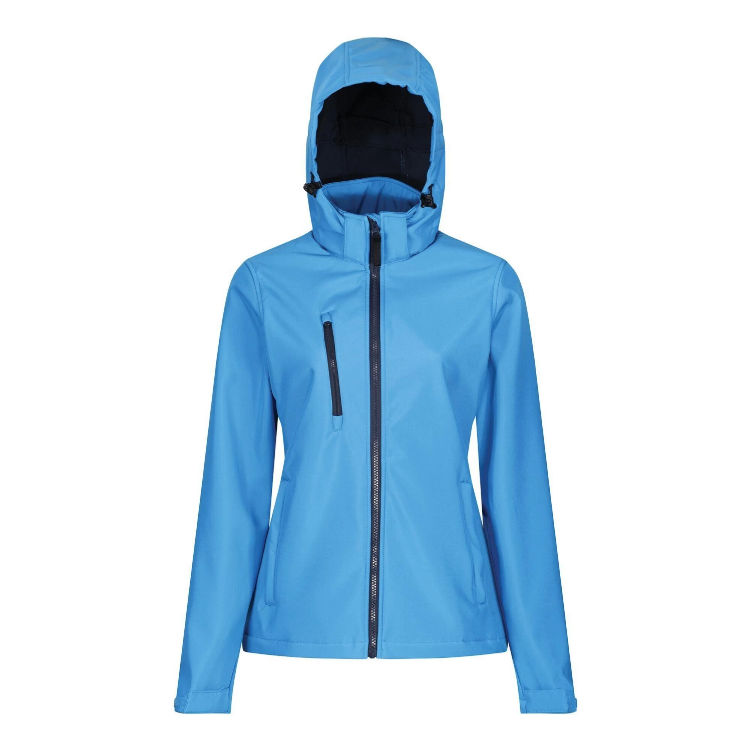 Regatta Womens/Ladies Venturer 3 Layer Membrane Soft Shell Jacket (French Blue/Navy) 1 Regatta Womens/Ladies Venturer 3 Layer Membrane Soft Shell Jacket (French Blue/Navy)