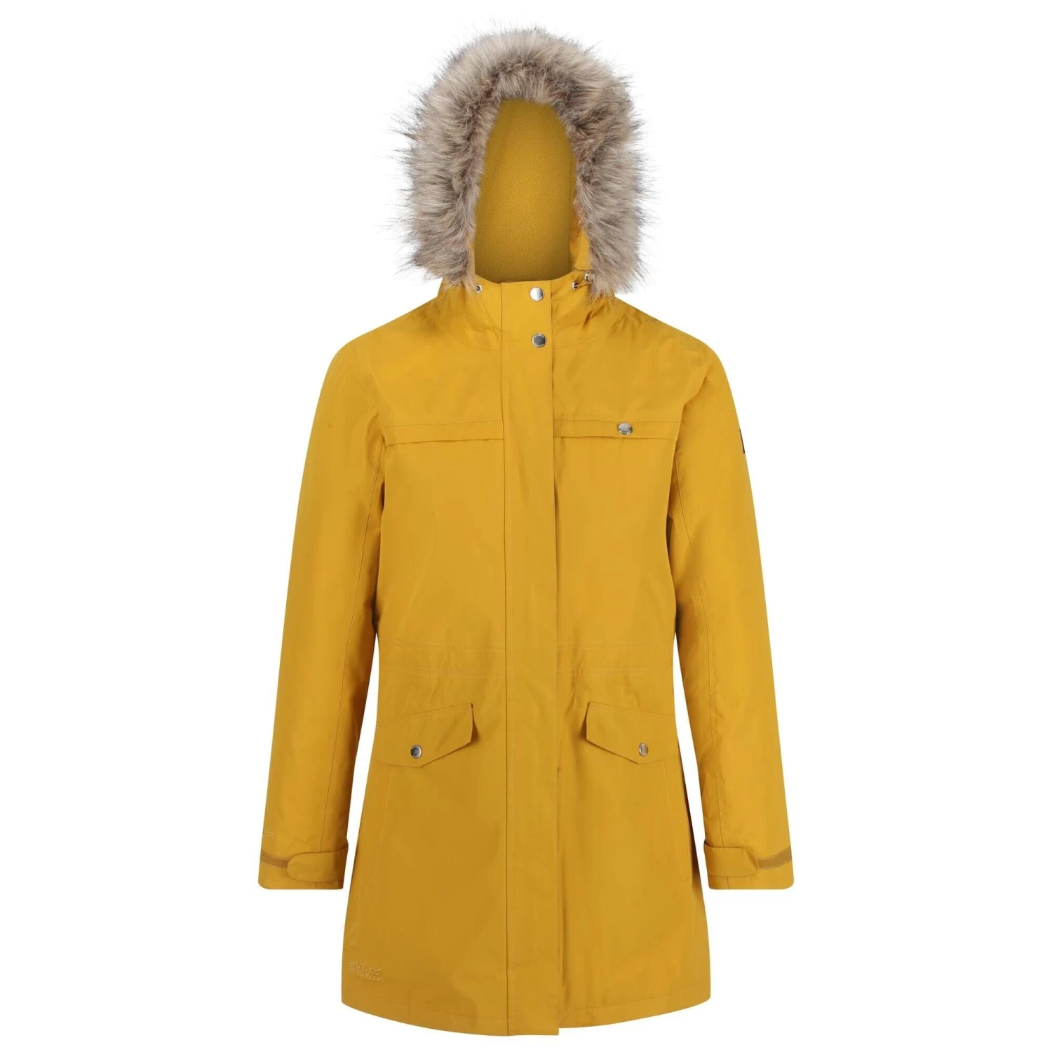 Regatta Womens/Ladies Serleena II Faux Fur Insulated Winter Parka (Mustard Seed) 1 Regatta Womens/Ladies Serleena II Faux Fur Insulated Winter Parka (Mustard Seed)