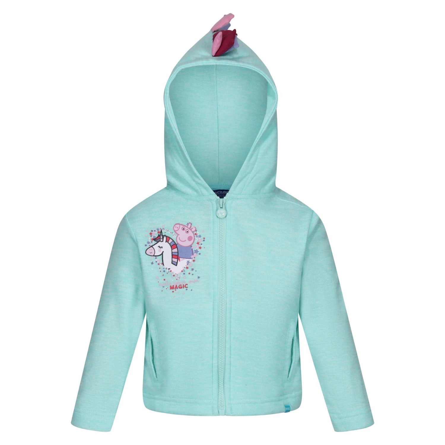 Regatta Baby Girls Peppa Pig Marl Hoodie (Aruba Blue) 1 Regatta Baby Girls Peppa Pig Marl Hoodie (Aruba Blue)