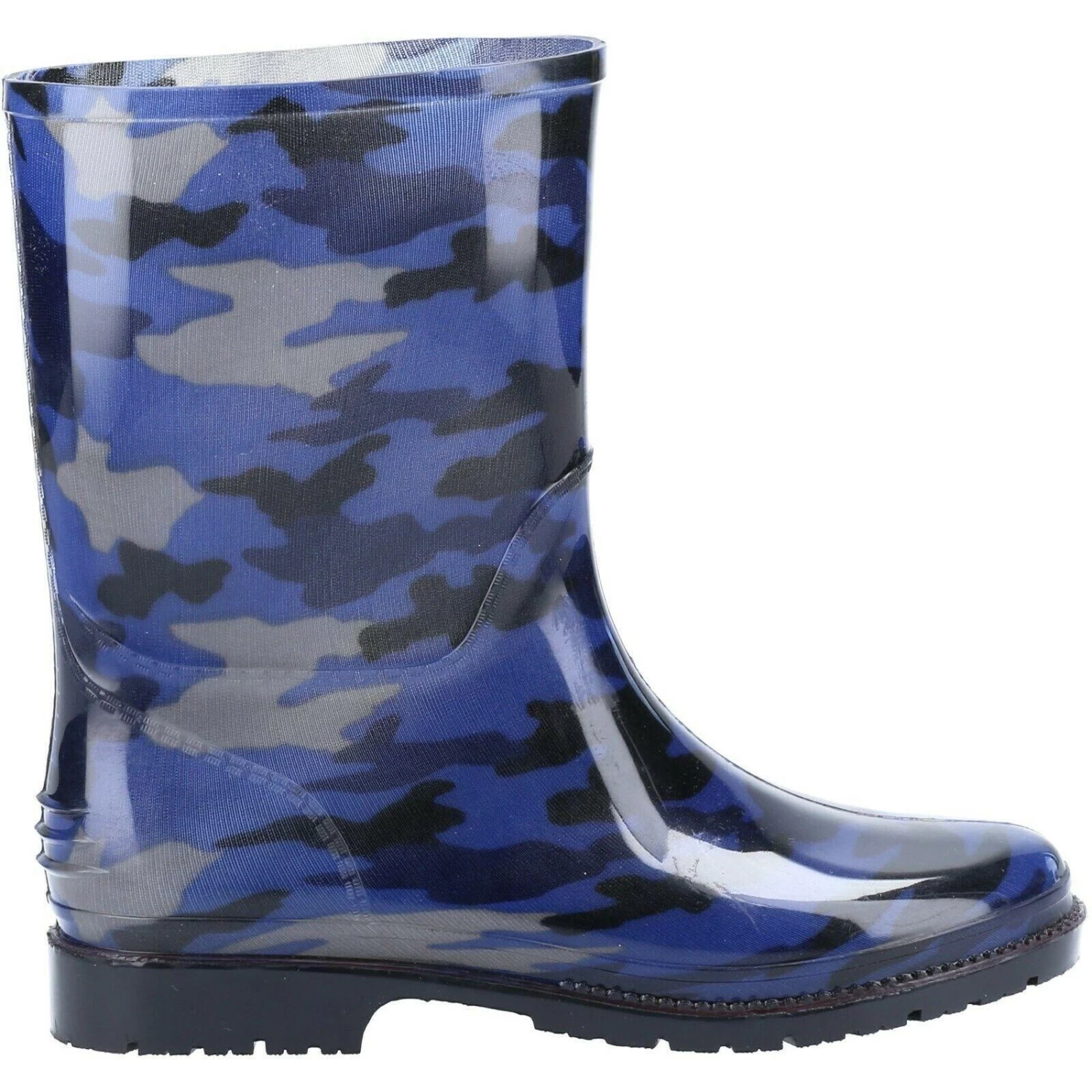 Cotswold Childrens/Kids PVC Wellington Boots (Navy) 3 Cotswold Childrens/Kids PVC Wellington Boots (Navy) - Image 3