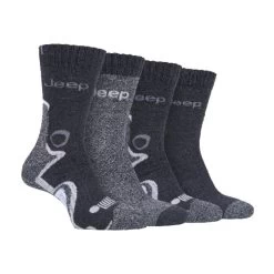 Jeep 4 Pairs Mens Anti Blister Thick Cushioned Luxury Boot Socks For Hiking -Outdoor Equipment Store k308975ebcd378a10483d6e1d33c8660e