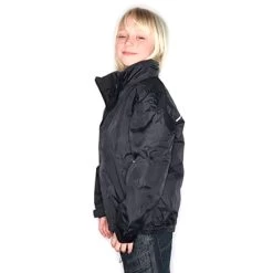 Regatta Kids/Childrens Waterproof Windproof Dover Jacket (Black/Ash) -Outdoor Equipment Store k3f288ddd1980f4404f3f962fcfe54991
