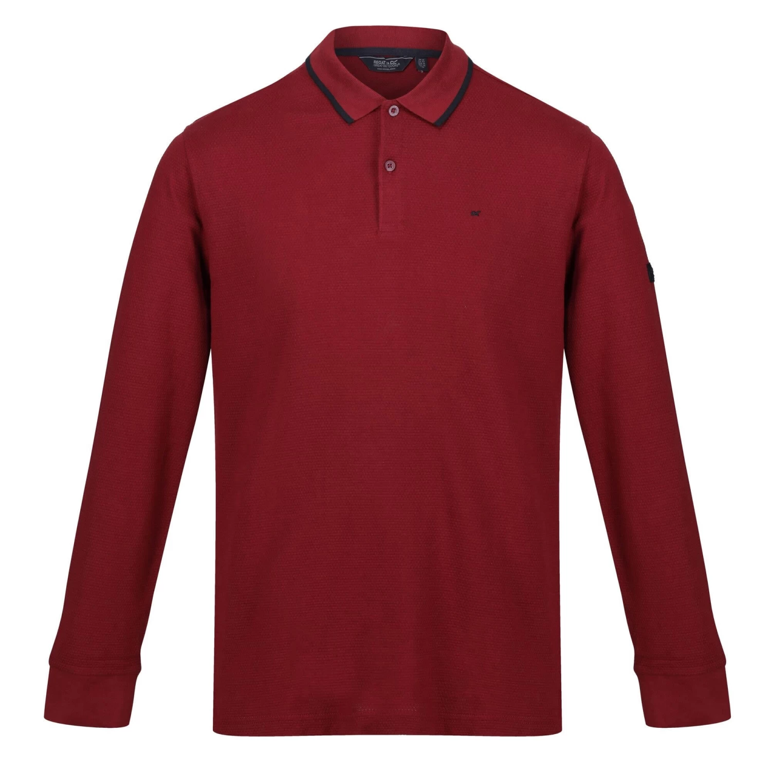 Regatta Mens Leaonzo LongSleeved Polo Shirt (Syrah Red) 1 Regatta Mens Leaonzo LongSleeved Polo Shirt (Syrah Red)