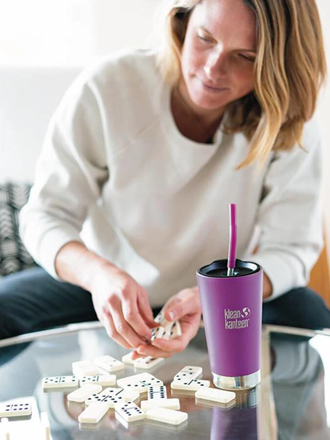 Klean Kanteen Insulated Tumbler With Straw Lid 16oz (473ml) - Juicy Pear 2 Klean Kanteen Insulated Tumbler With Straw Lid 16oz (473ml) - Juicy Pear - Image 2