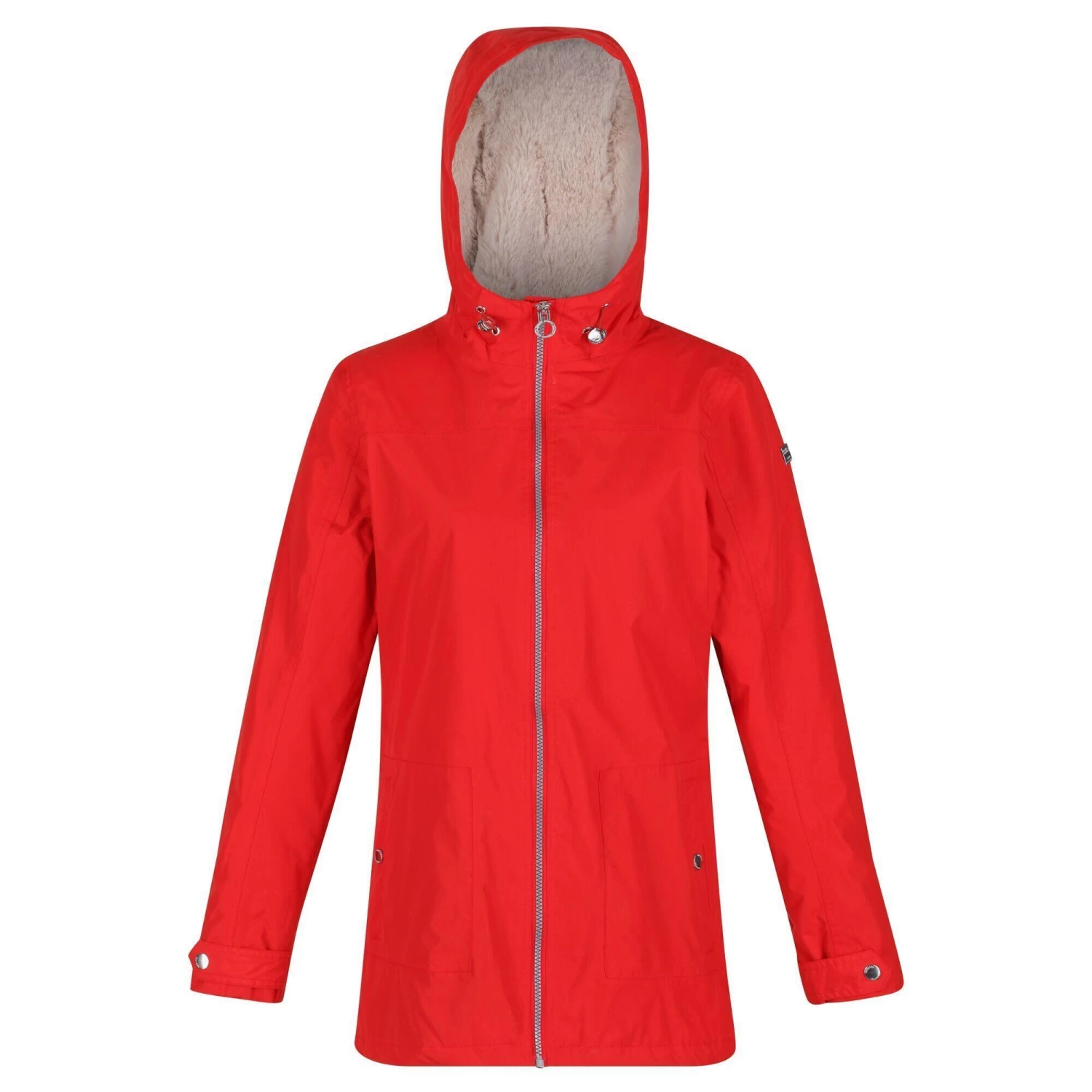 Regatta Womens/Ladies Bergonia II Hooded Waterproof Jacket (Molten Red) 2 Regatta Womens/Ladies Bergonia II Hooded Waterproof Jacket (Molten Red) - Image 2