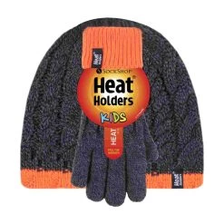 Boys Kids Cable Knit Warm Fleece Lined Thermal Winter Hat And Gloves Set -Outdoor Equipment Store k5610bf0f221d72f1348a24ea9a9531ab