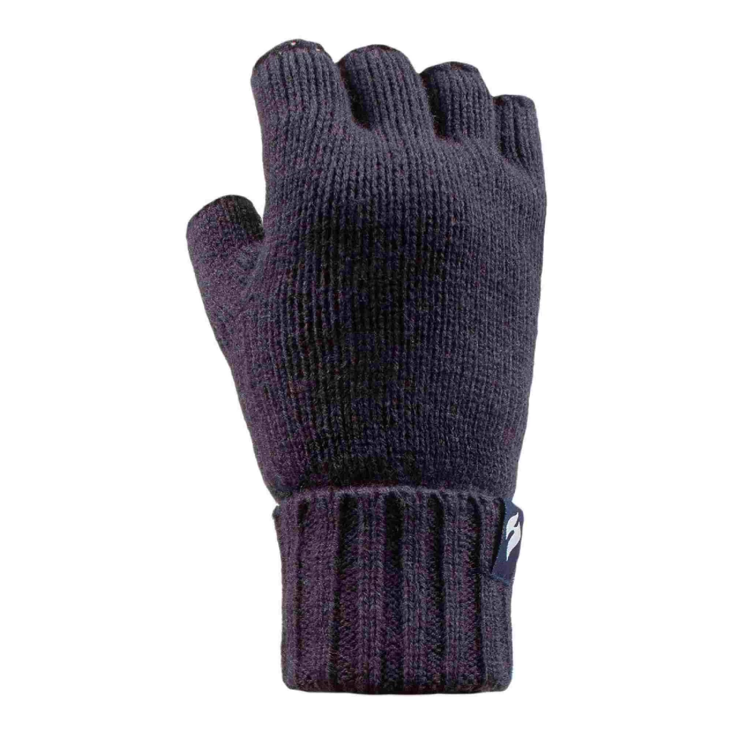 Ladies Solid Knitted Fleece Lined Thermal Fingerless Gloves 5 Ladies Solid Knitted Fleece Lined Thermal Fingerless Gloves - Image 5