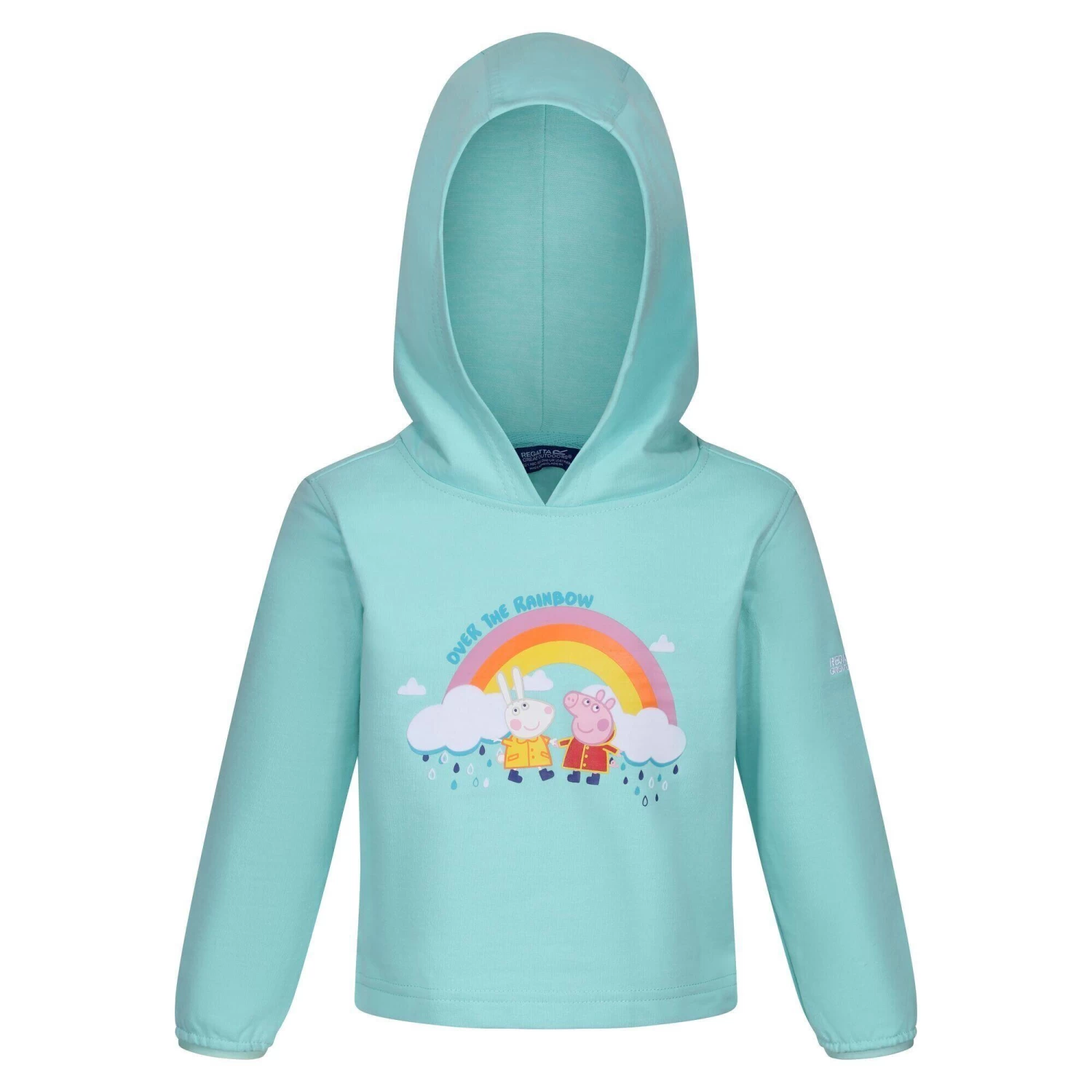 Regatta Childrens/Kids Peppa Pig Rainbow Hoodie (Aruba Blue) 1 Regatta Childrens/Kids Peppa Pig Rainbow Hoodie (Aruba Blue)