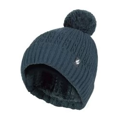 Ladies Winter Knitted Ribbed Thermal Cable Beanie Pom Pom Hat -Outdoor Equipment Store k5f1b9e024f85b80038ef776a2dead717