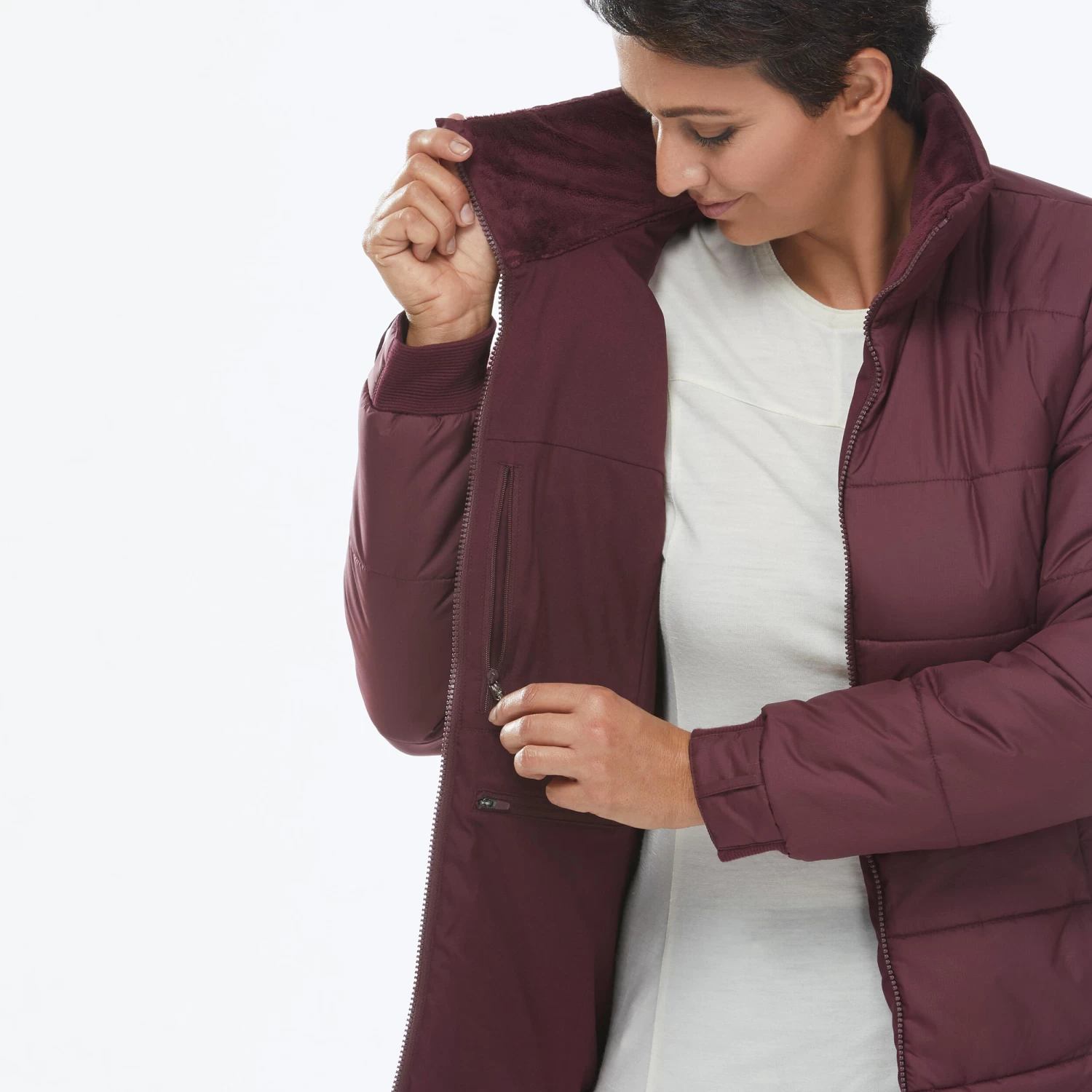 Women's 3-in-1 Waterproof Travel Trekking Jacket - Travel 900 Warm -15° 12 Women's 3-in-1 Waterproof Travel Trekking Jacket - Travel 900 Warm -15° - Image 12