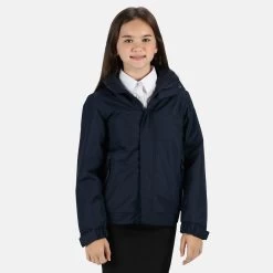 Regatta Kids/Childrens Waterproof Windproof Dover Jacket (Black/Ash) -Outdoor Equipment Store k6151b9ca81a1c6e4d89f2cb2b3e7b8d6