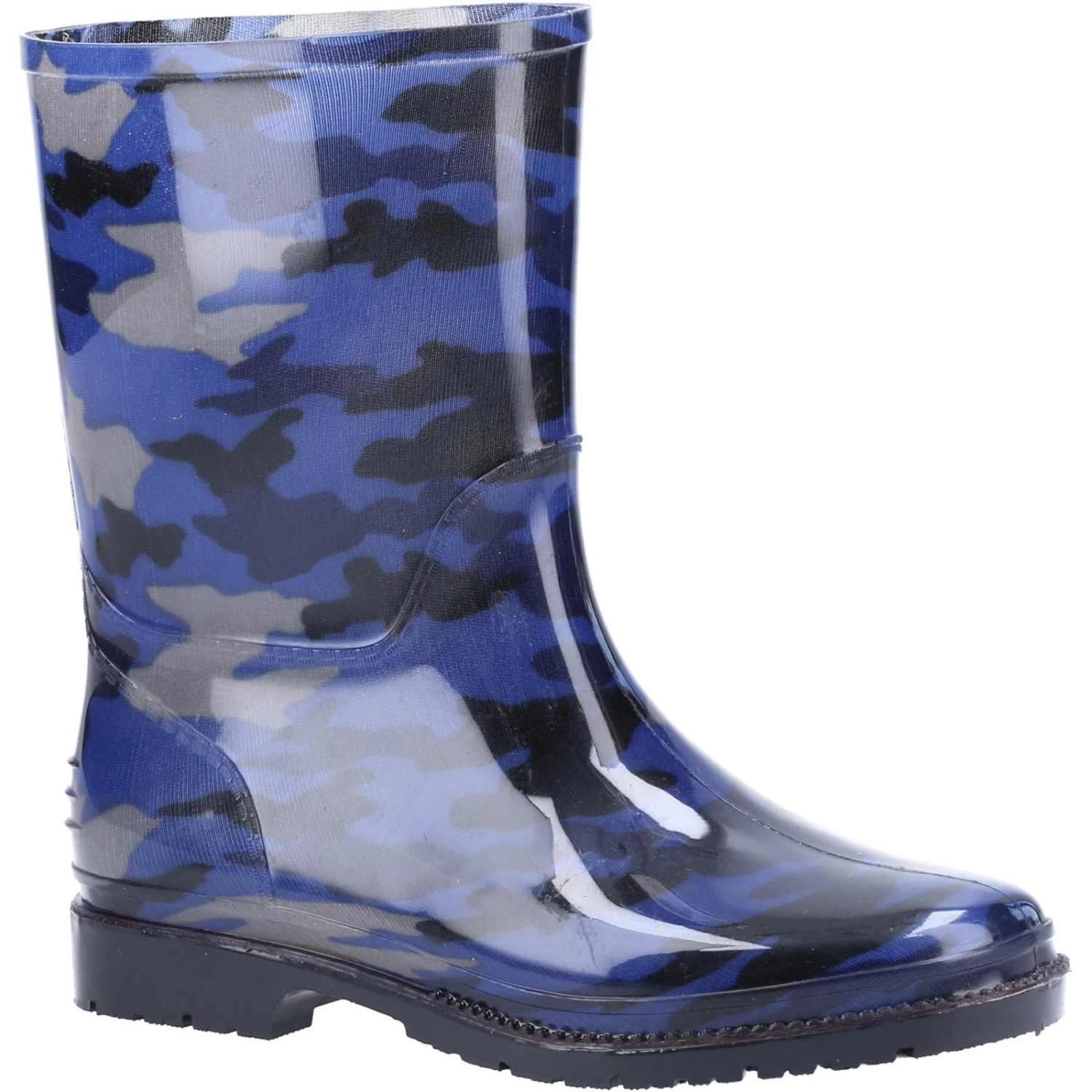 Cotswold Childrens/Kids PVC Wellington Boots (Navy) 1 Cotswold Childrens/Kids PVC Wellington Boots (Navy)