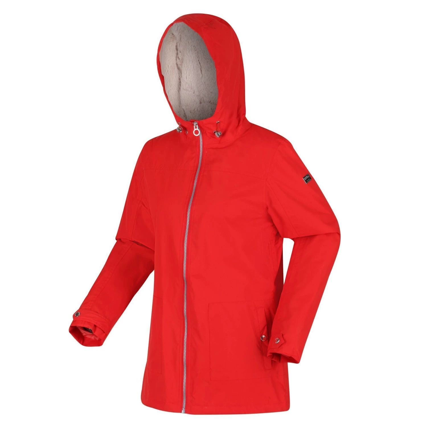 Regatta Womens/Ladies Bergonia II Hooded Waterproof Jacket (Molten Red) 4 Regatta Womens/Ladies Bergonia II Hooded Waterproof Jacket (Molten Red) - Image 4