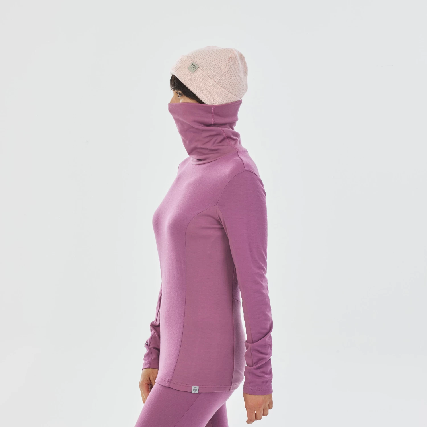 WEDZE Women's Ski Base Layer - BL 900 Wool High Neck 5 WEDZE Women's Ski Base Layer - BL 900 Wool High Neck - Image 5