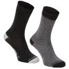 Craghoppers Mens Nosilife Walking Hiking Socks (Pack Of 2) (Charcoal/Soft Grey Marl)