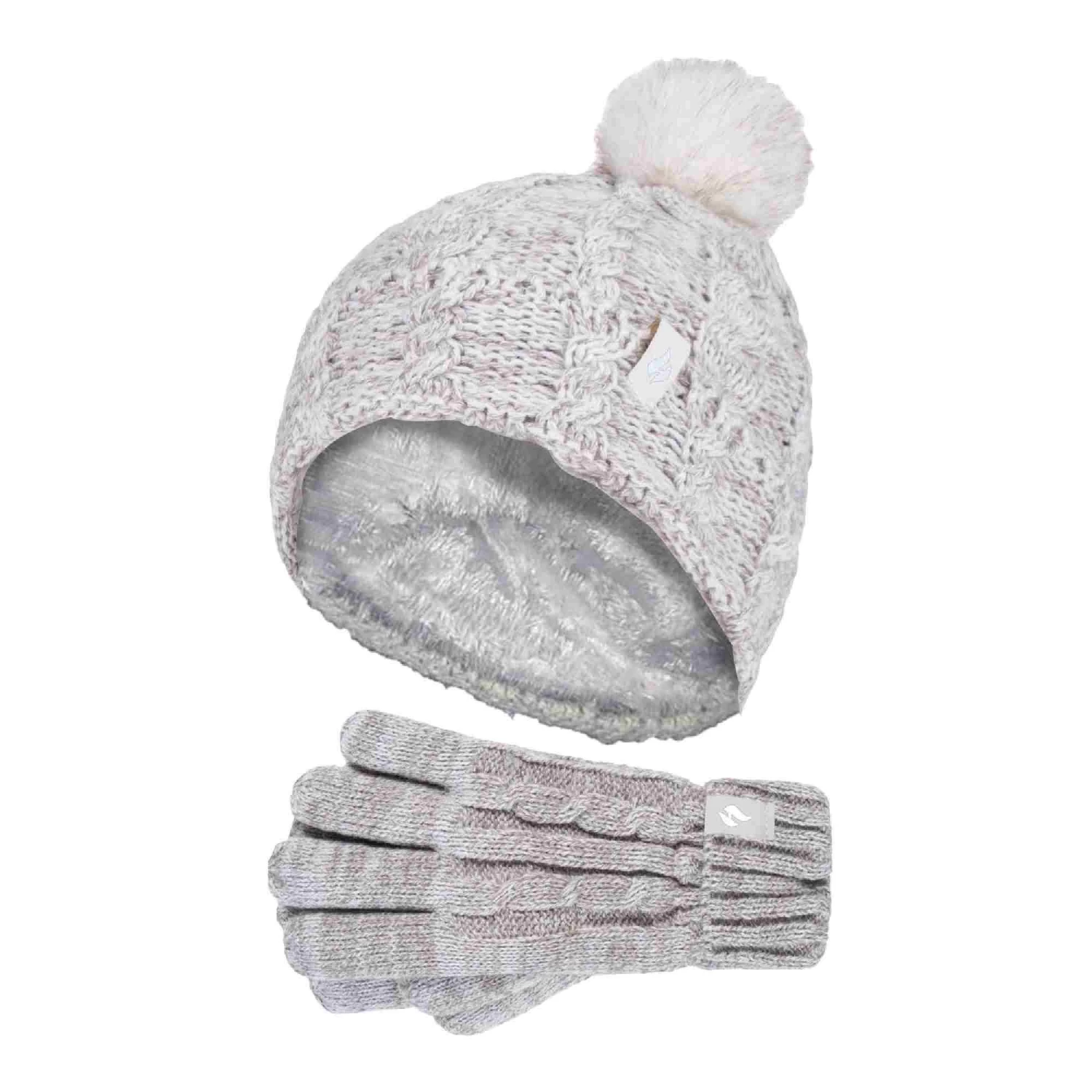 Girls Bobble Pom Pom Thermal Hat And Gloves Set 7 Girls Bobble Pom Pom Thermal Hat And Gloves Set - Image 7