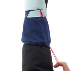 WEDZE KIDS’ WARM AND WATERPROOF SKI GLOVES 550 BLACK GREY -Outdoor Equipment Store k74550416c5d2d84653b2b2f1e89eebde