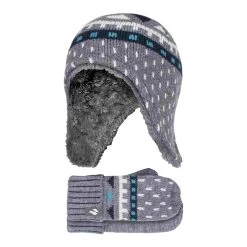 Boys Outdoor Faux Fur Pom Pom Hat With Ear Flaps & Mittens Gloves 10 Boys Outdoor Faux Fur Pom Pom Hat With Ear Flaps & Mittens Gloves -Outdoor Equipment Store k7658af273a7db4aac7599e2e2b030656