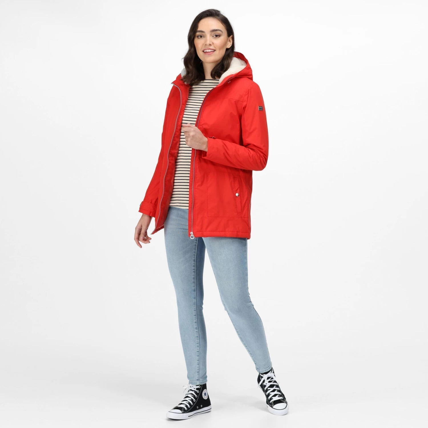Regatta Womens/Ladies Bergonia II Hooded Waterproof Jacket (Molten Red) 1 Regatta Womens/Ladies Bergonia II Hooded Waterproof Jacket (Molten Red)