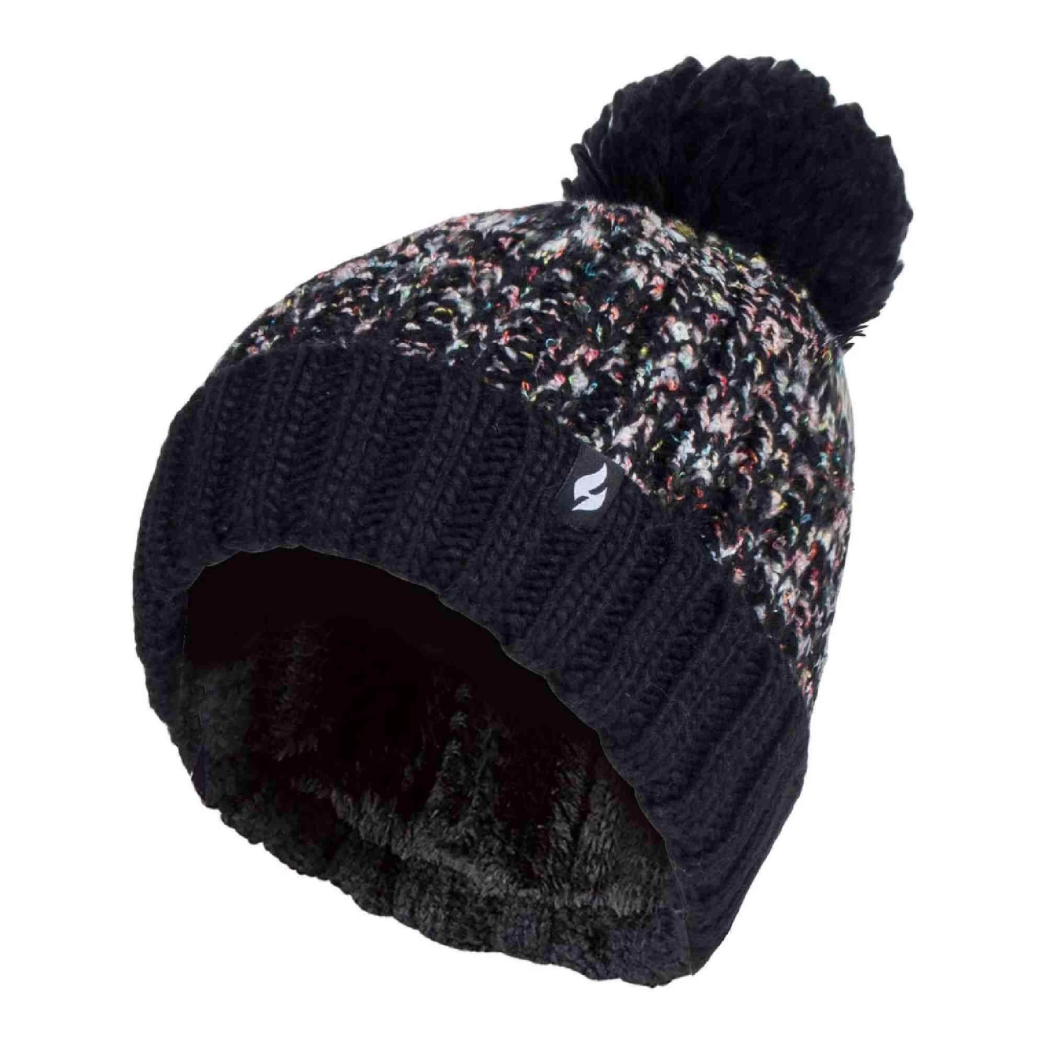 Ladies Thermal Winter Bobble Hat With Extra Large Pom Pom 1 Ladies Thermal Winter Bobble Hat With Extra Large Pom Pom