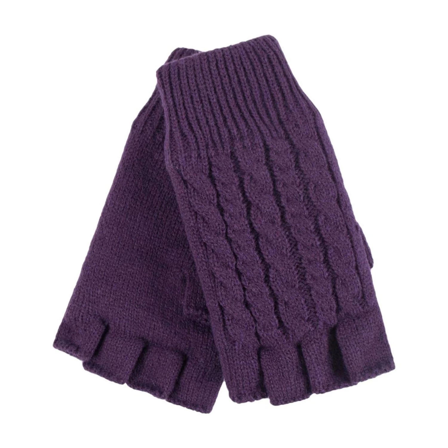 Ladies Cable Knitted Winter Thermal Fingerless Gloves 5 Ladies Cable Knitted Winter Thermal Fingerless Gloves - Image 5