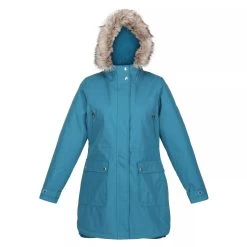 Regatta Womens/Ladies Sabinka Faux Fur Trim Parka (Slate Blue) -Outdoor Equipment Store k87682323bfeec6a1e0018aafd130af15