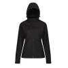 Regatta Womens/Ladies Venturer Hooded Soft Shell Jacket (Black)