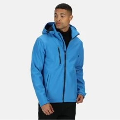 Regatta Mens Venturer Three Layer Soft Shell Jacket (Black) -Outdoor Equipment Store k903a8b0e1052629409530247c314f676