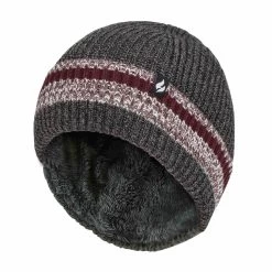 Mens Turnover Cuff Winter Knitted Striped Thermal Beanie -Outdoor Equipment Store k9713c0f242e87b240554c3c50766a5d0