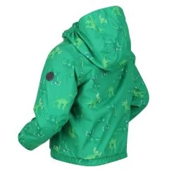 Regatta Childrens/Kids Akiva Dinosaur Insulated Waterproof Jacket (Jellybean Green) -Outdoor Equipment Store ka119deaf78f5836885a00e27f4ba1d23