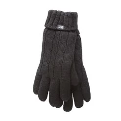 Ladies Fleece Lined Cable Knit 2.3 TOG Thermal Gloves