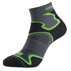 Womens/Ladies Fusion Ankle Socks (Black/Green)