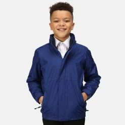 Regatta Kids/Childrens Waterproof Windproof Dover Jacket (Black/Ash) -Outdoor Equipment Store ka8e458b7f5529ddd1a673f308bc26603