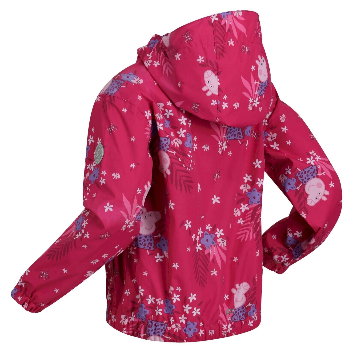 Regatta Childrens/Kids Peppa Pig Flowers Waterproof Jacket (Pink Fusion) 3 Regatta Childrens/Kids Peppa Pig Flowers Waterproof Jacket (Pink Fusion) - Image 3