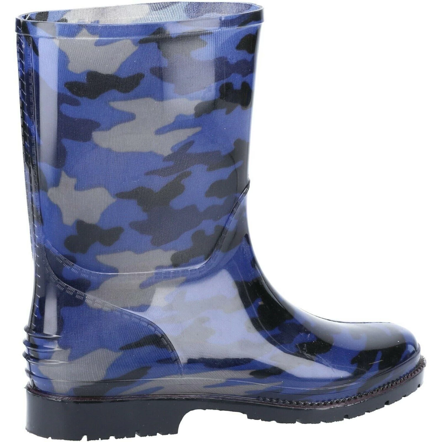 Cotswold Childrens/Kids PVC Wellington Boots (Navy) 2 Cotswold Childrens/Kids PVC Wellington Boots (Navy) - Image 2