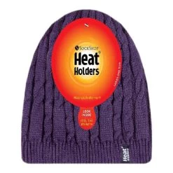 Womens Ribbed Cable Knit Fleece Lined Thermal Knitted Beanie Hat -Outdoor Equipment Store kb41f610cf9a093457aa930703a507caa