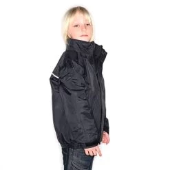 Regatta Kids/Childrens Waterproof Windproof Dover Jacket (Black/Ash) -Outdoor Equipment Store kb6d33af91fe7301d464eedf0321b040b