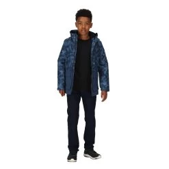 Regatta Childrens/Kids Salman Camo Insulated Waterproof Jacket (Dark Denim) -Outdoor Equipment Store kb8dc41fd2e2ddf3b910ca9547acfb5ab