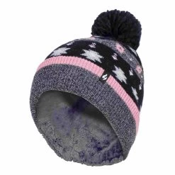 Ladies Warm Knit Fleece Lined Winter Warm Hat With Pom Pom -Outdoor Equipment Store kba12a870664eb4f1756521ba170335c0